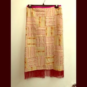 Vintage William B. Skirt with beaded fringe